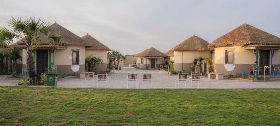 3D-printed resort accommodation at Nagoa Beach, Diu.